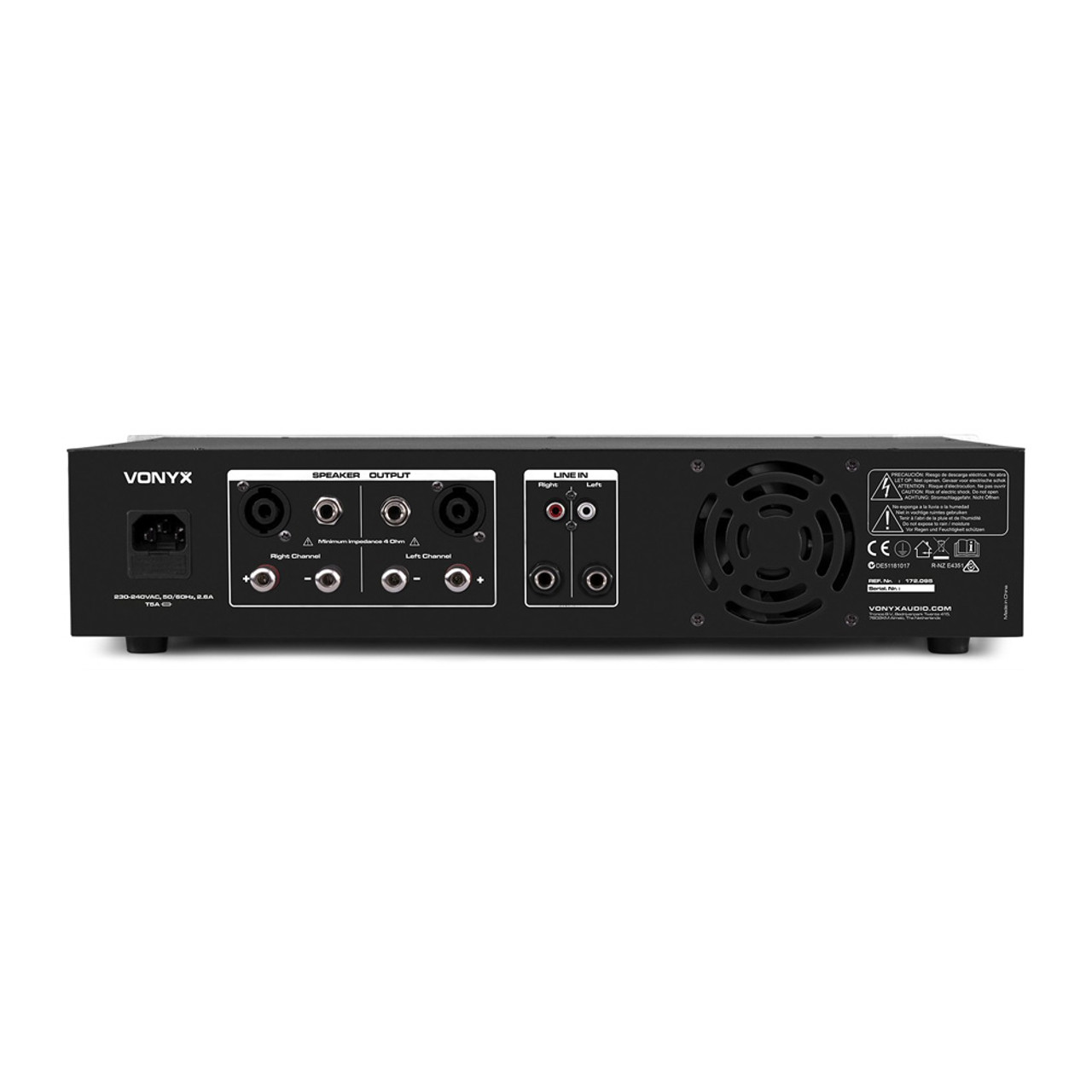 Vonyx VPA600 2 x 300W Stereo Power Amplifier with Bluetooth/MP3