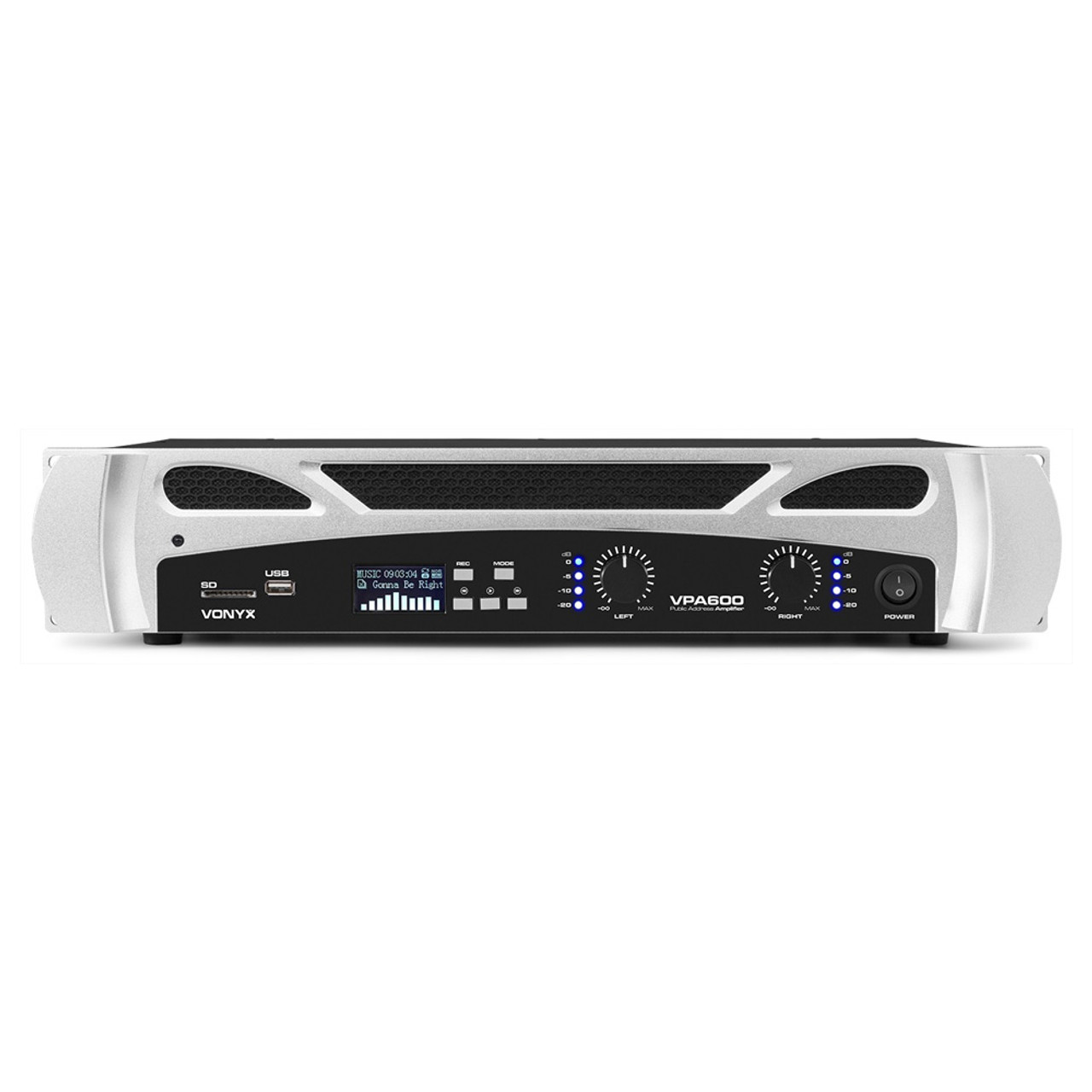 Vonyx VPA600 2 x 300W Stereo Power Amplifier with Bluetooth/MP3