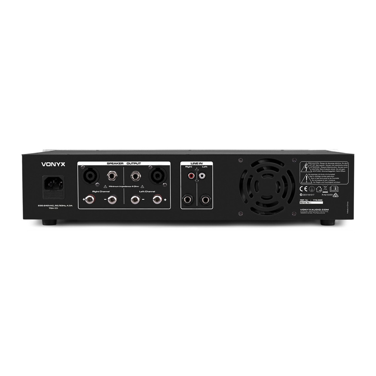 Vonyx VPA1000 2 x 500W Stereo Power Amplifier with Bluetooth/MP3