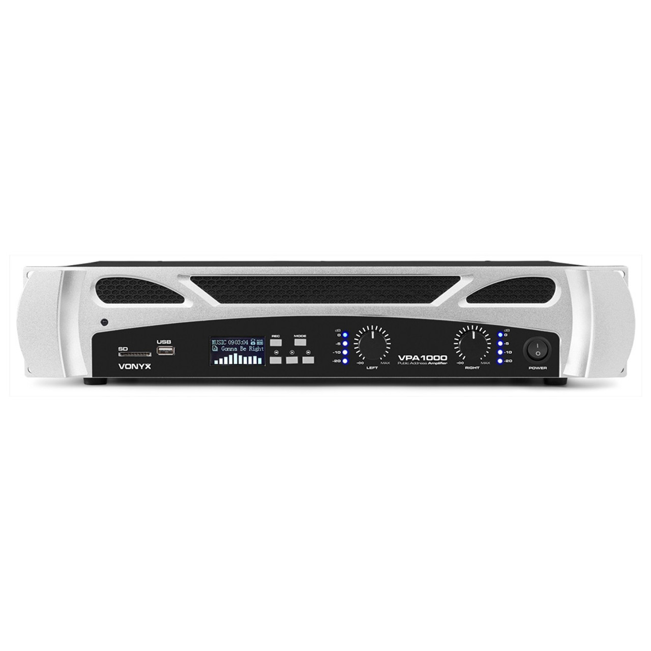 Vonyx VPA1000 2 x 500W Stereo Power Amplifier with Bluetooth/MP3