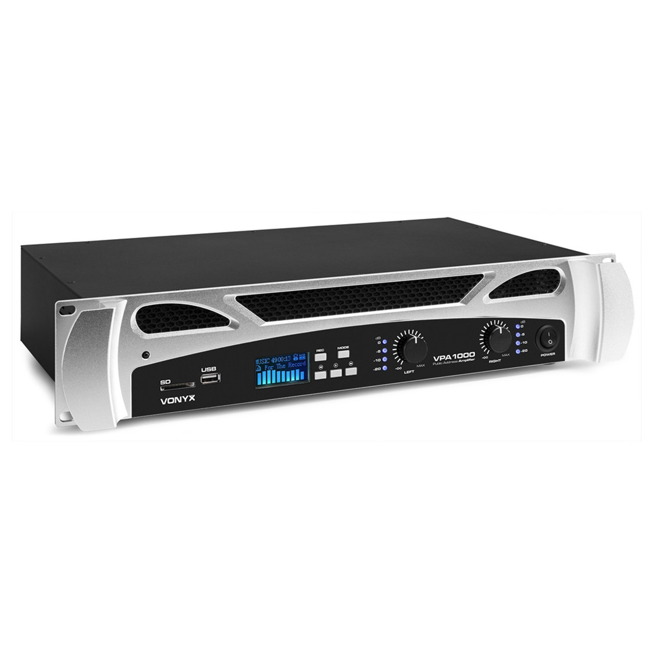 Vonyx VPA1000 2 x 500W Stereo Power Amplifier with Bluetooth/MP3