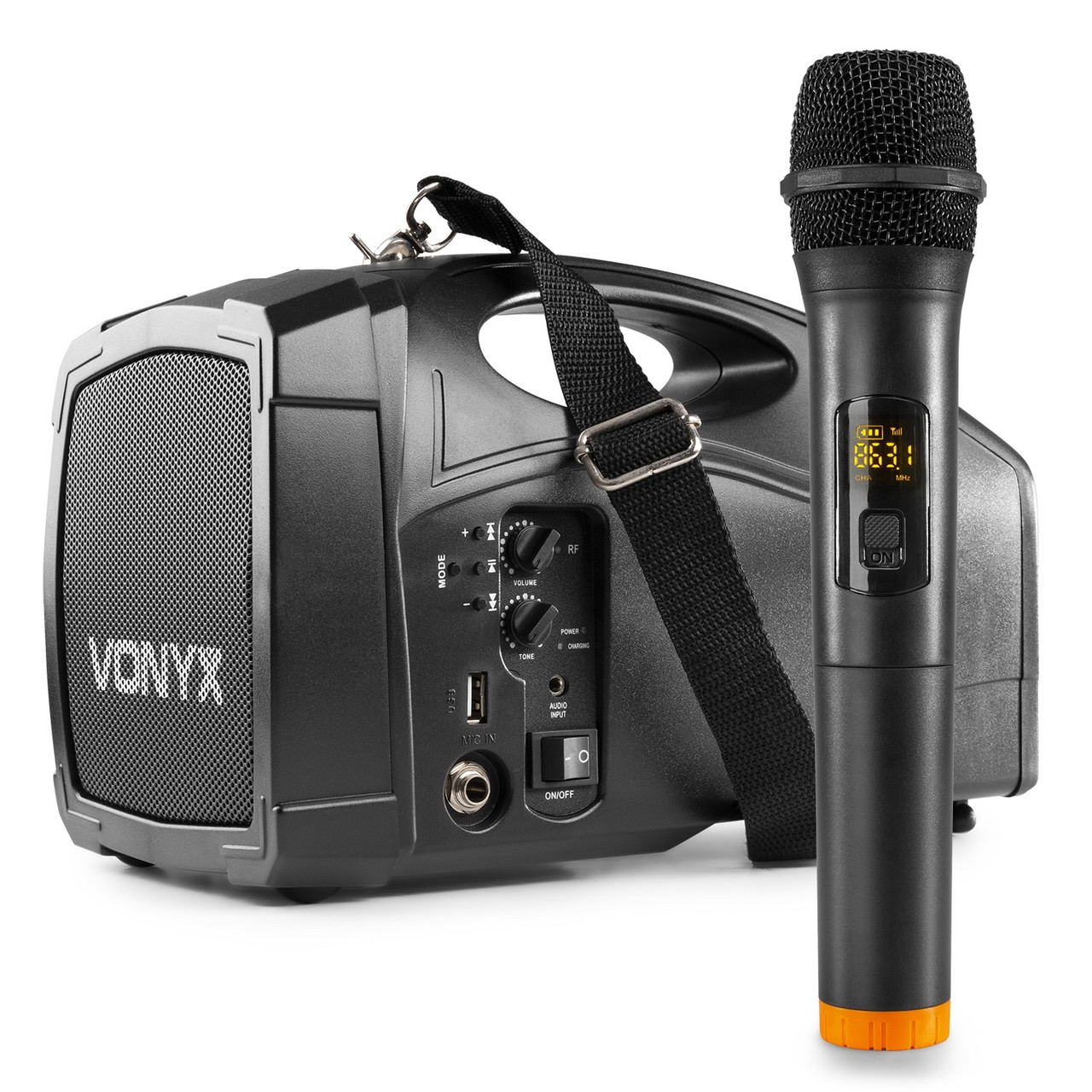 Vonyx ST014 Battery Powered Personal Wireless PA System with UHF Handheld Mic
