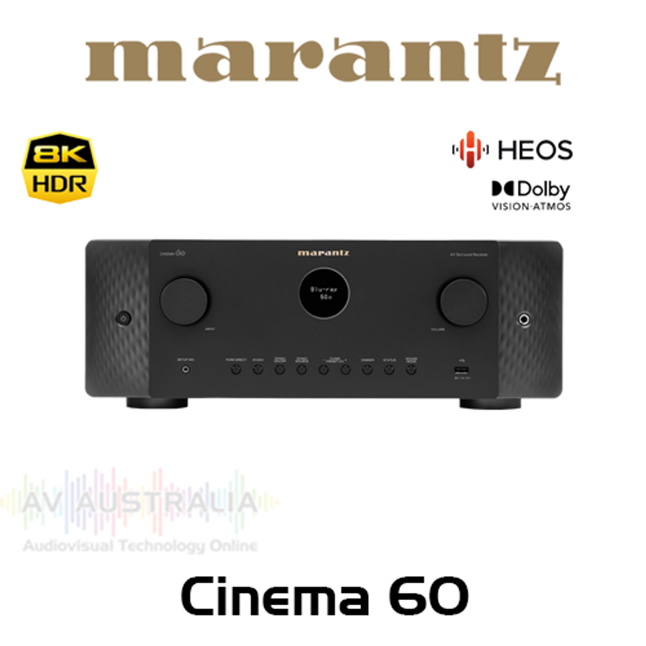 Marantz Cinema 60 7.2-Ch 8K AV Receiver with HEOS Built-In