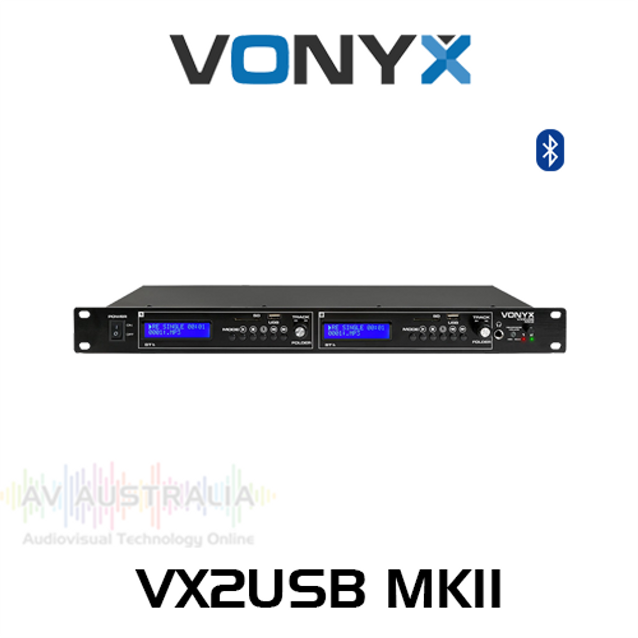 Vonyx VX2USB MKII Twin USB/SD Media Player With Bluetooth