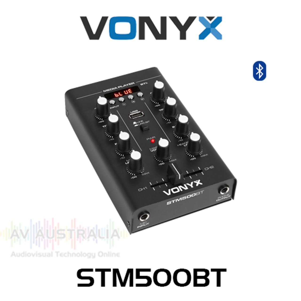 Vonyx STM500BT 2-Channel Mixer with USB/MP3/Bluetooth