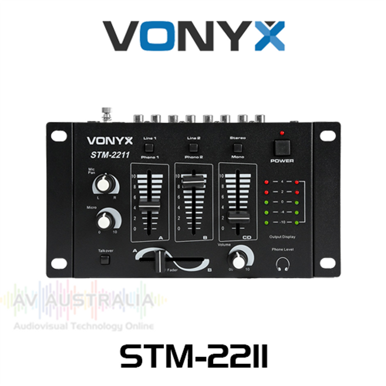Vonyx STM-2211 3-Channel DJ Mixer