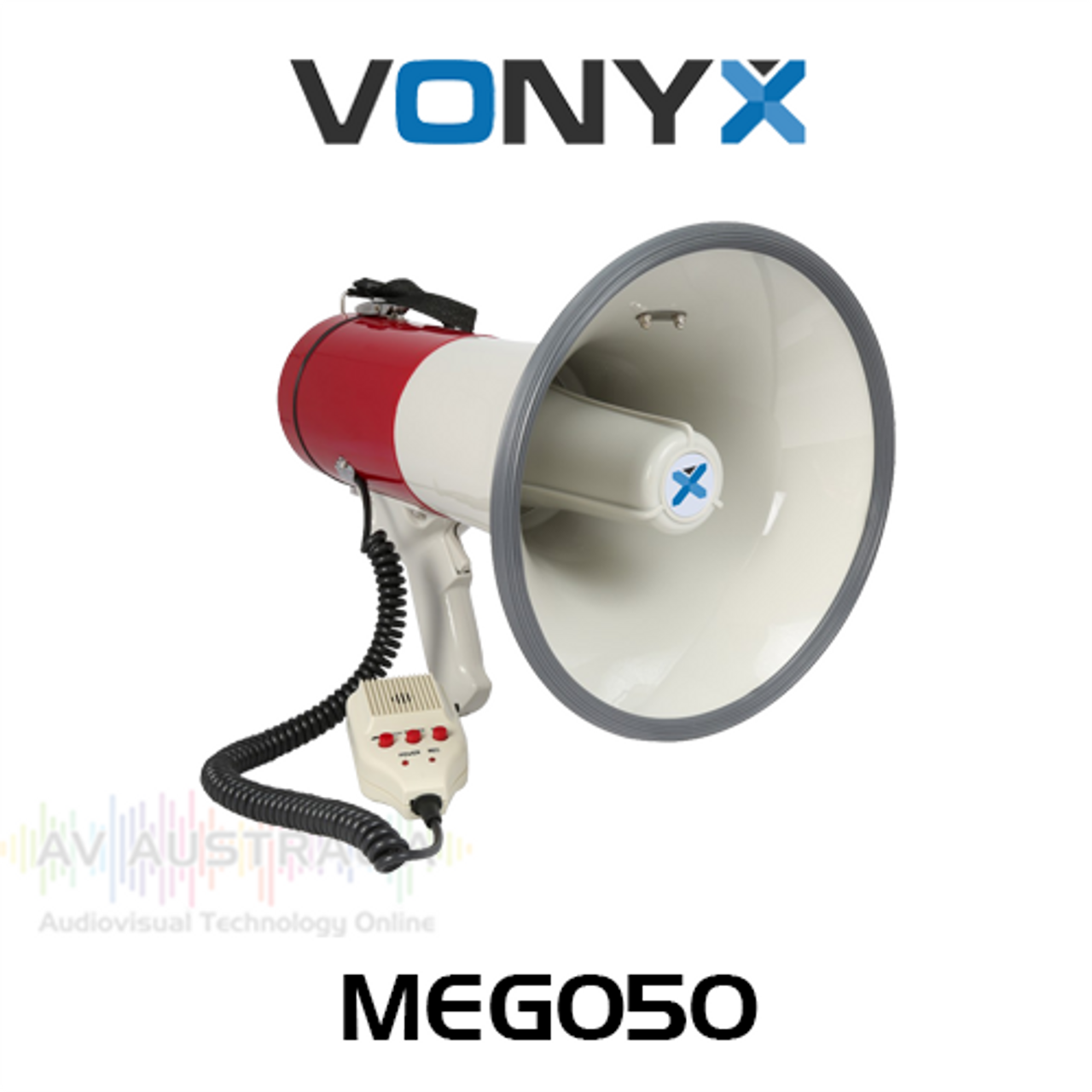 Vonyx MEG050 50W Megaphone with Siren & Microphone
