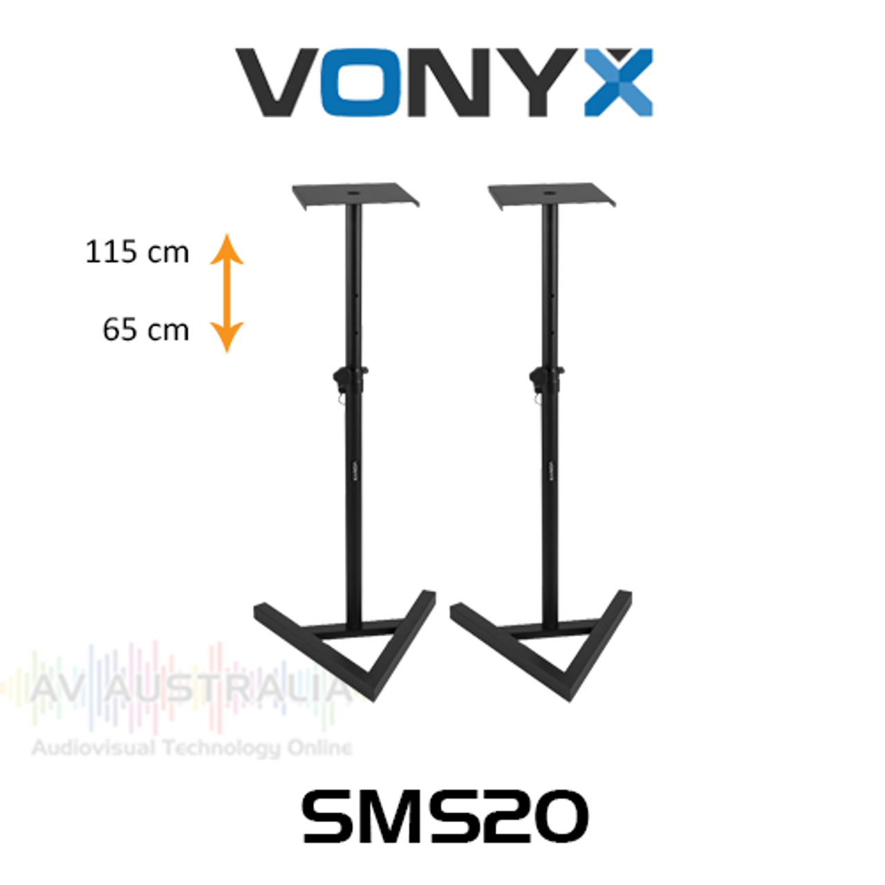 Vonyx SMS20 Studio Monitor Stands (Pair)