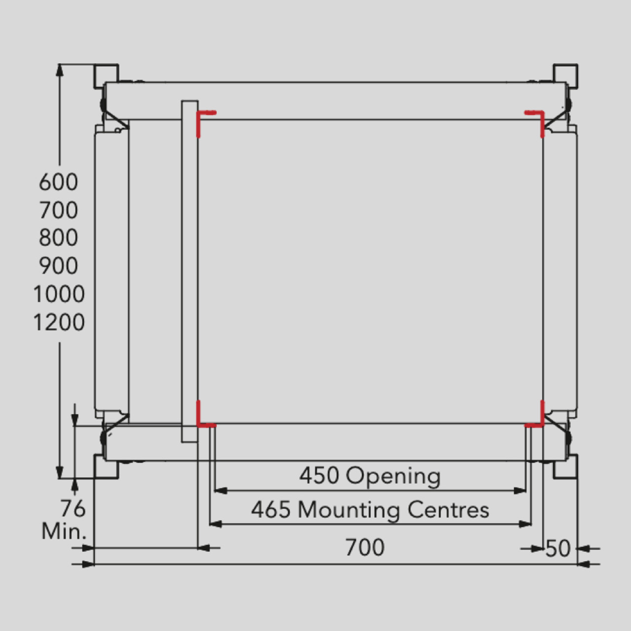 MFB S2005 600-1200mm Depth 19" Floorstanding Rack Frame & Panel (12, 18, 27, 33, 39, 42, 45RU)
