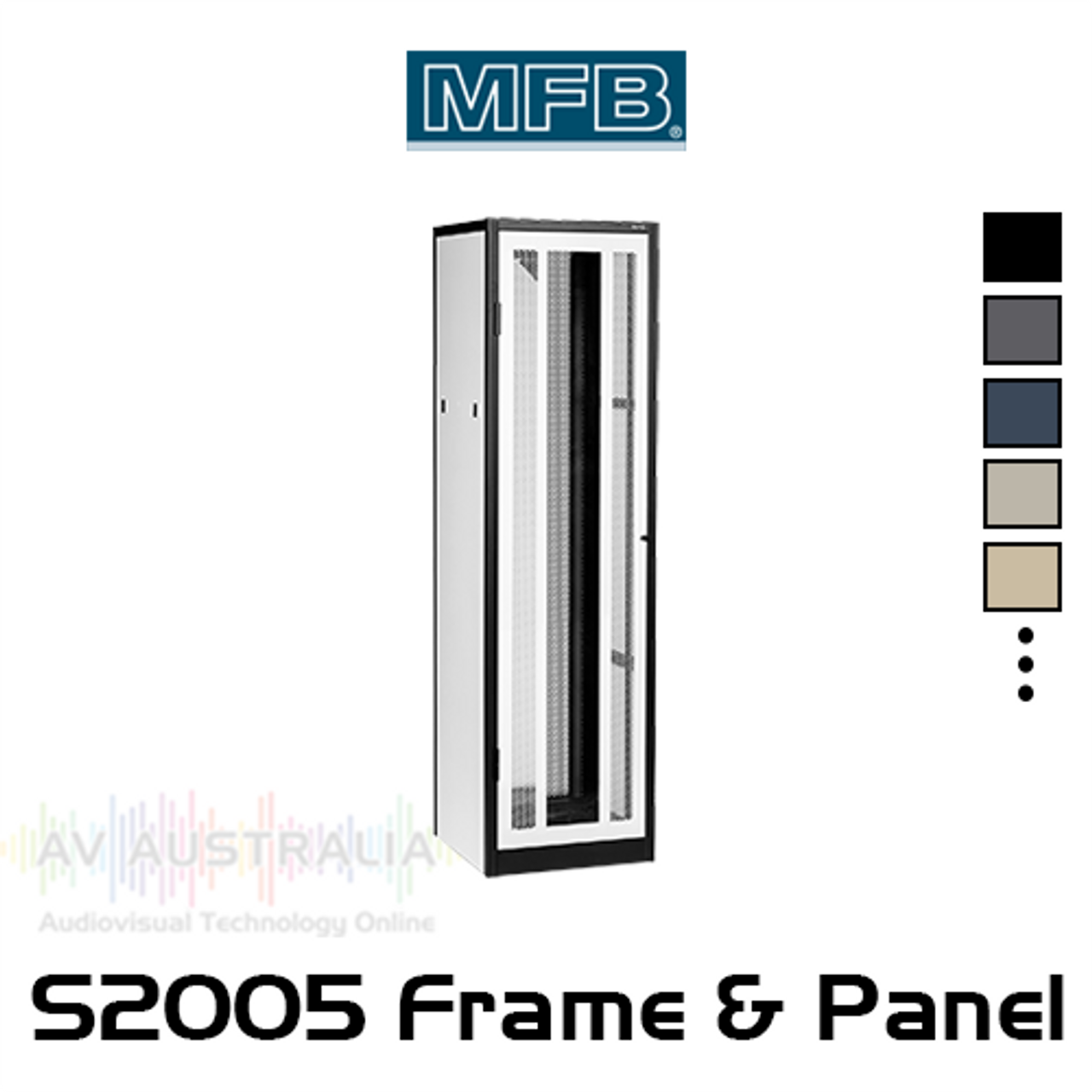 MFB S2005 600-1200mm Depth 19" Floorstanding Rack Frame & Panel (12, 18, 27, 33, 39, 42, 45RU)