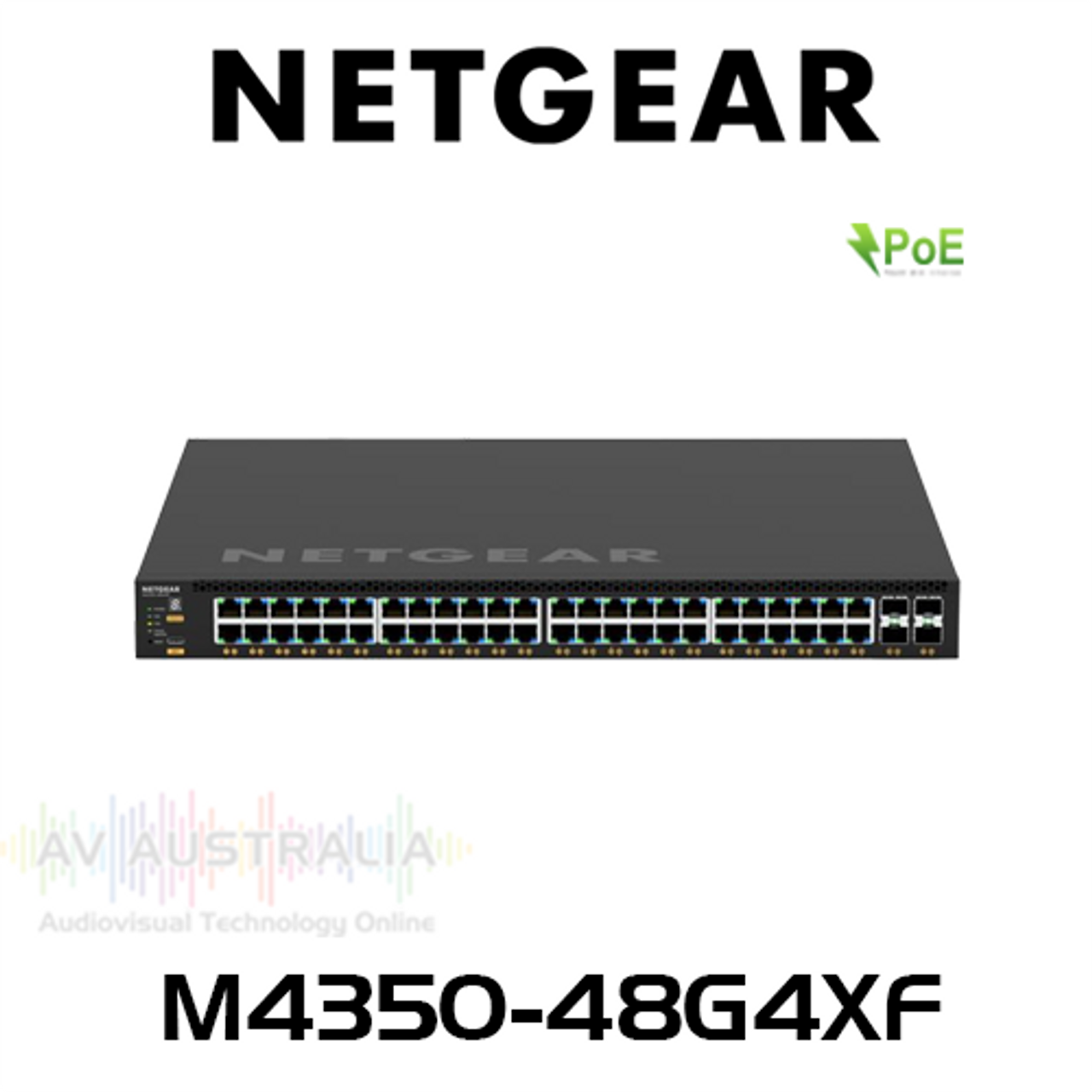 Netgear M4350-48G4XF 48-Port PoE Gigabit Layer 3 Stackable Managed Switch with 4x 10GSFP