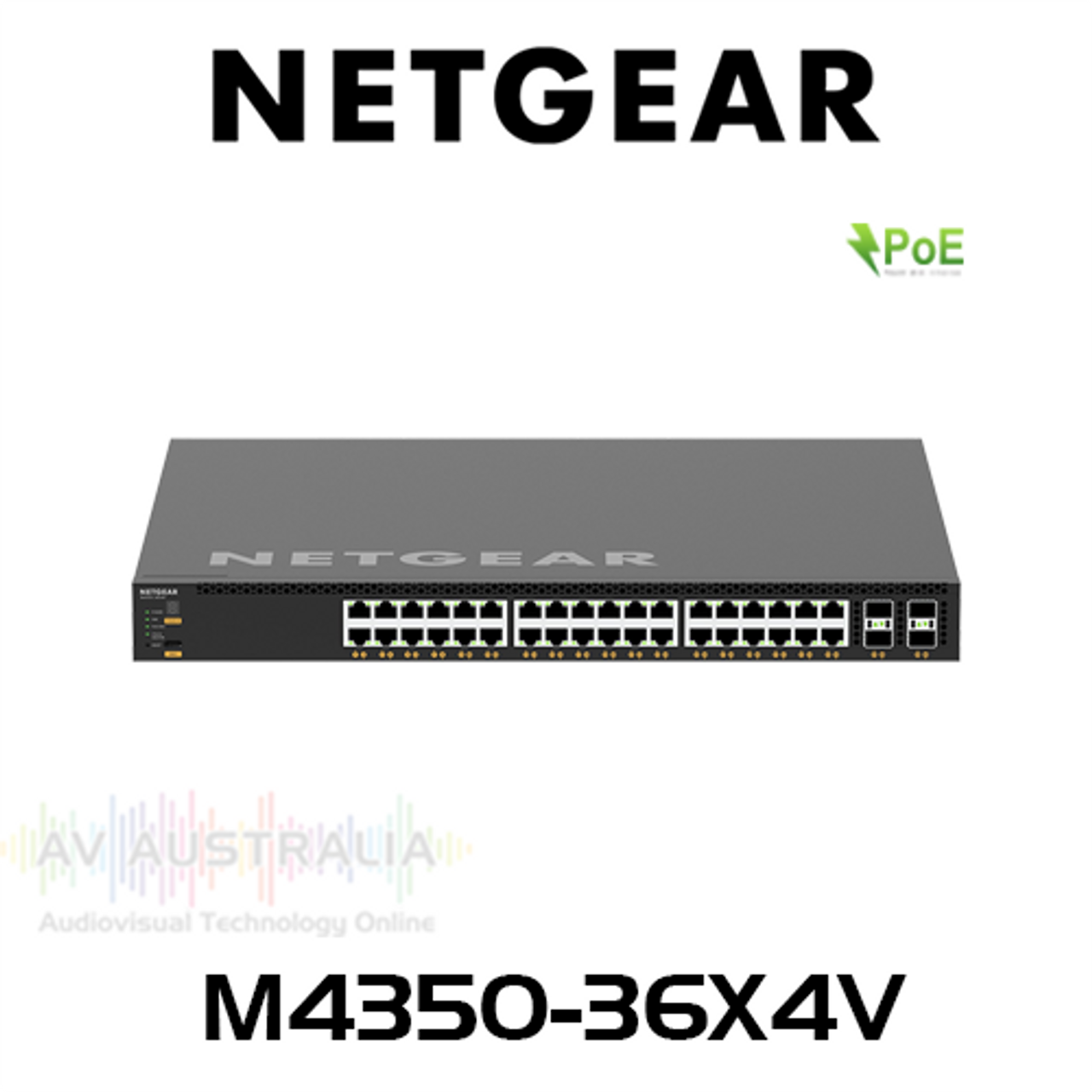 Netgear M4350-36X4V 36x10G/Multi-Gig PoE Layer 3 Stackable Managed Switch with 4x25G SFP28