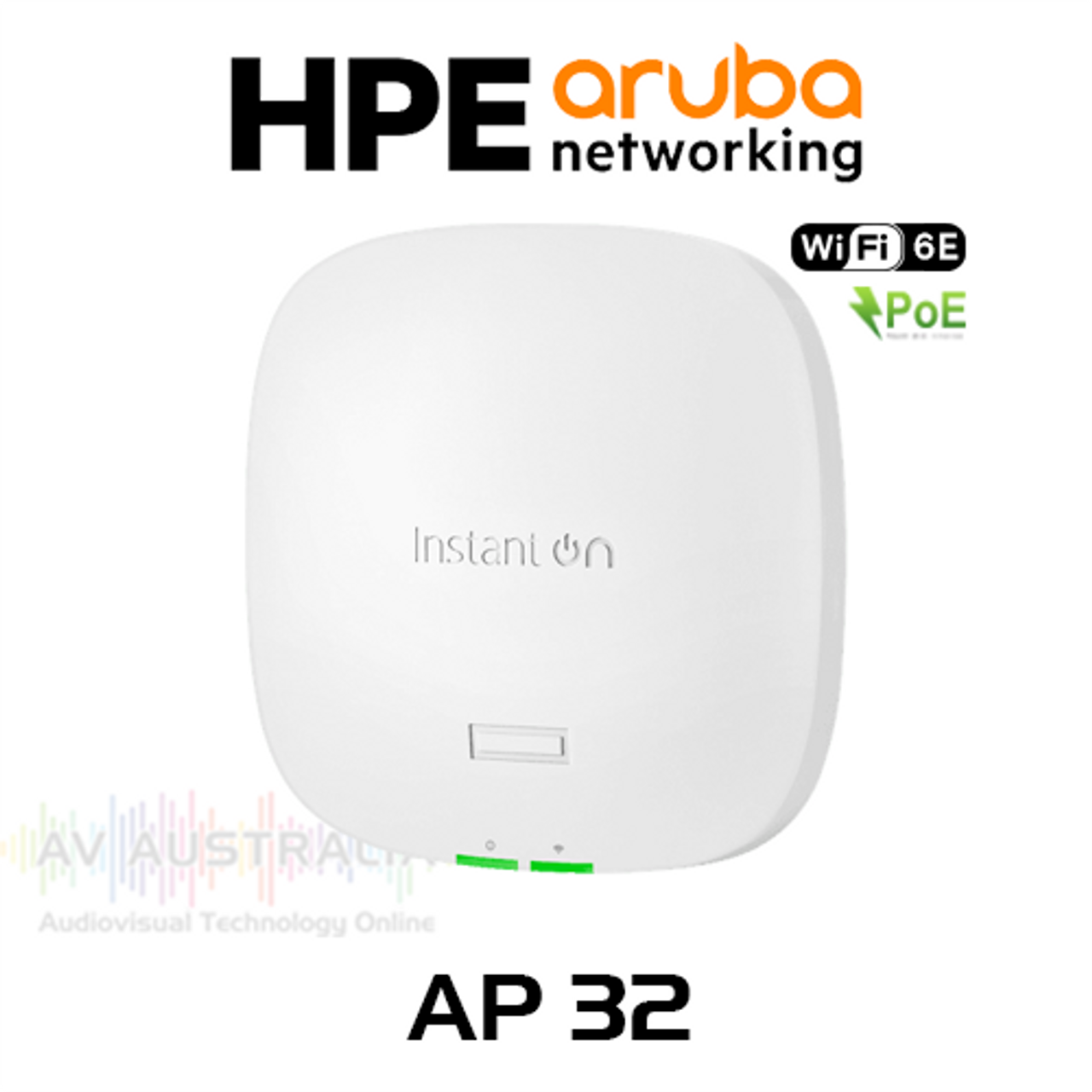 Aruba Instant On AP32 Wi-Fi 6E Tri Band Mesh 2x2 MIMO PoE Access Point