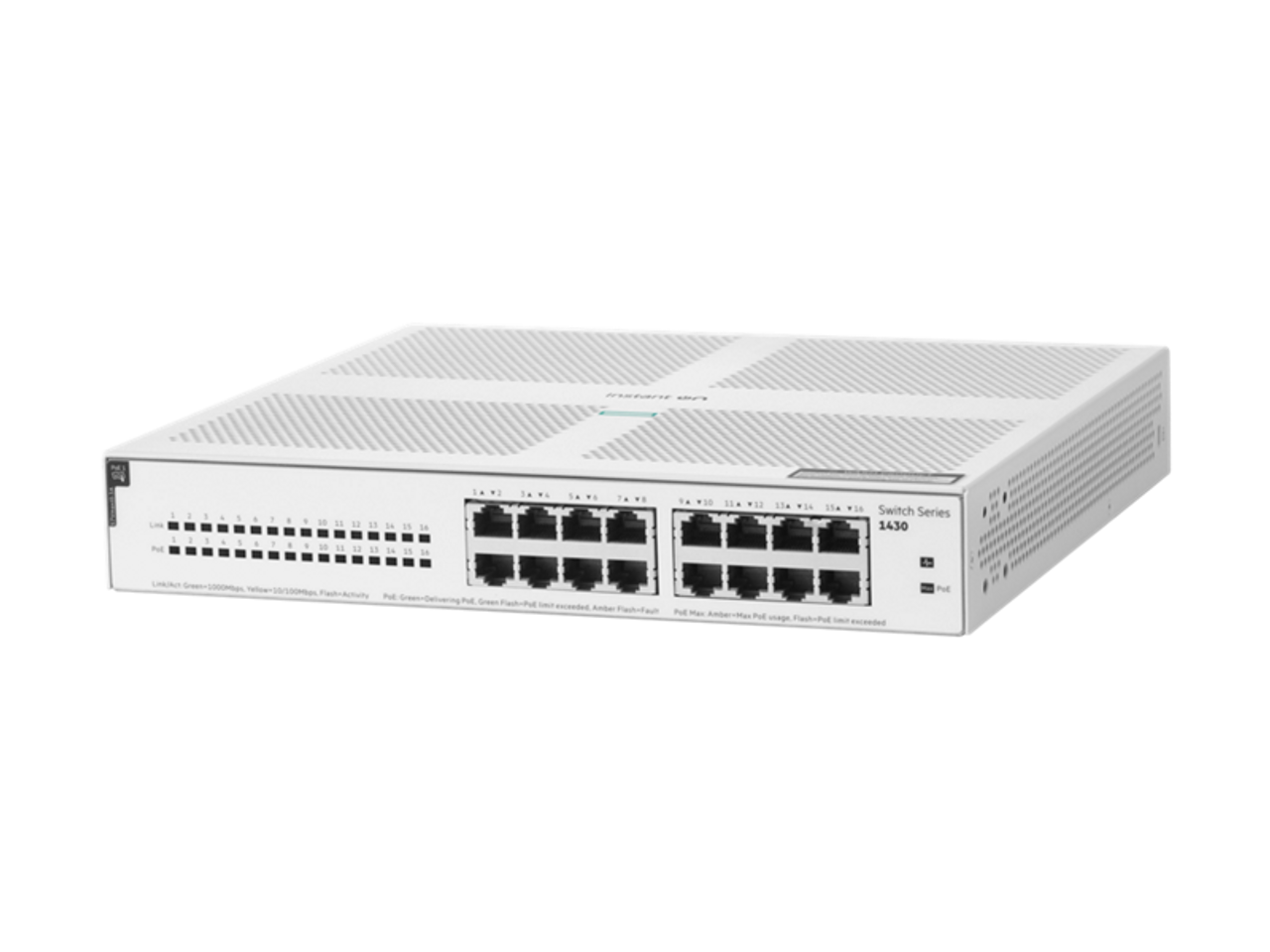 Aruba Instant On 1430 16-Port Gigabit  PoE 124W CL4 Ethernet Switch