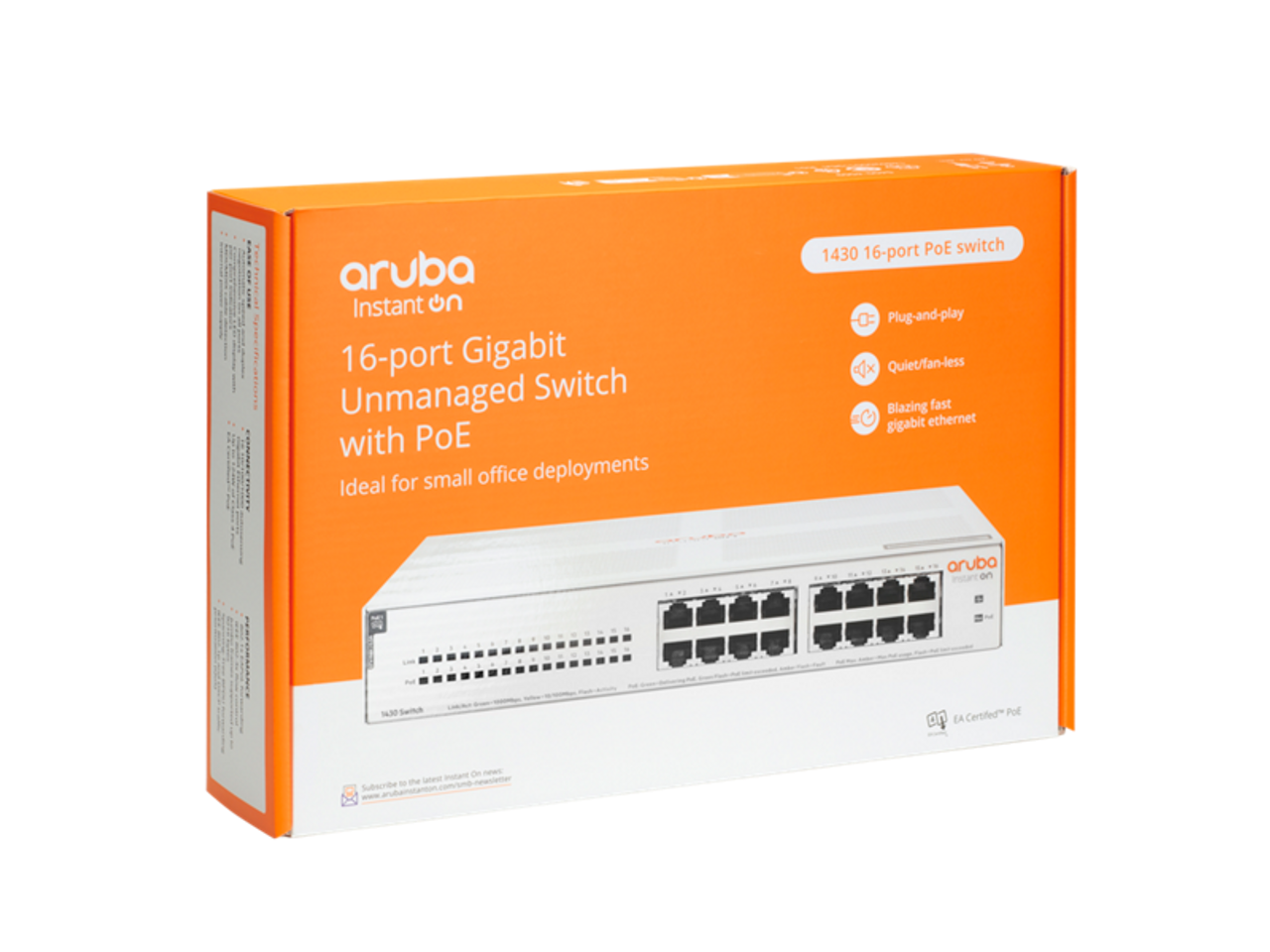 Aruba Instant On 1430 16-Port Gigabit  PoE 124W CL4 Ethernet Switch