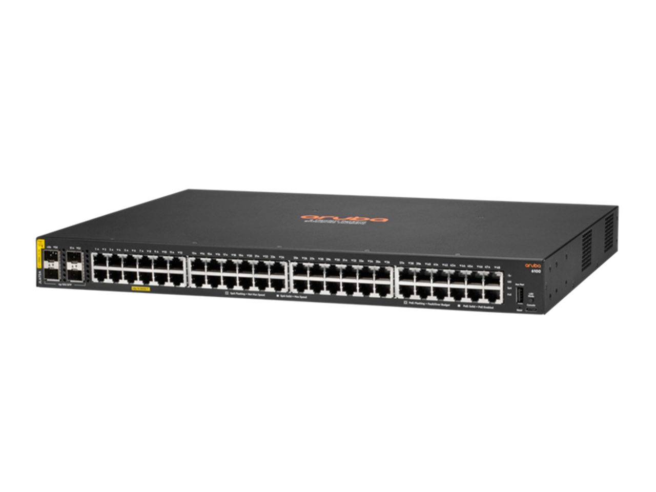 Aruba CX 6100 48-Port Gigabit PoE 370W CL4 Switch With 4x10G SFP+