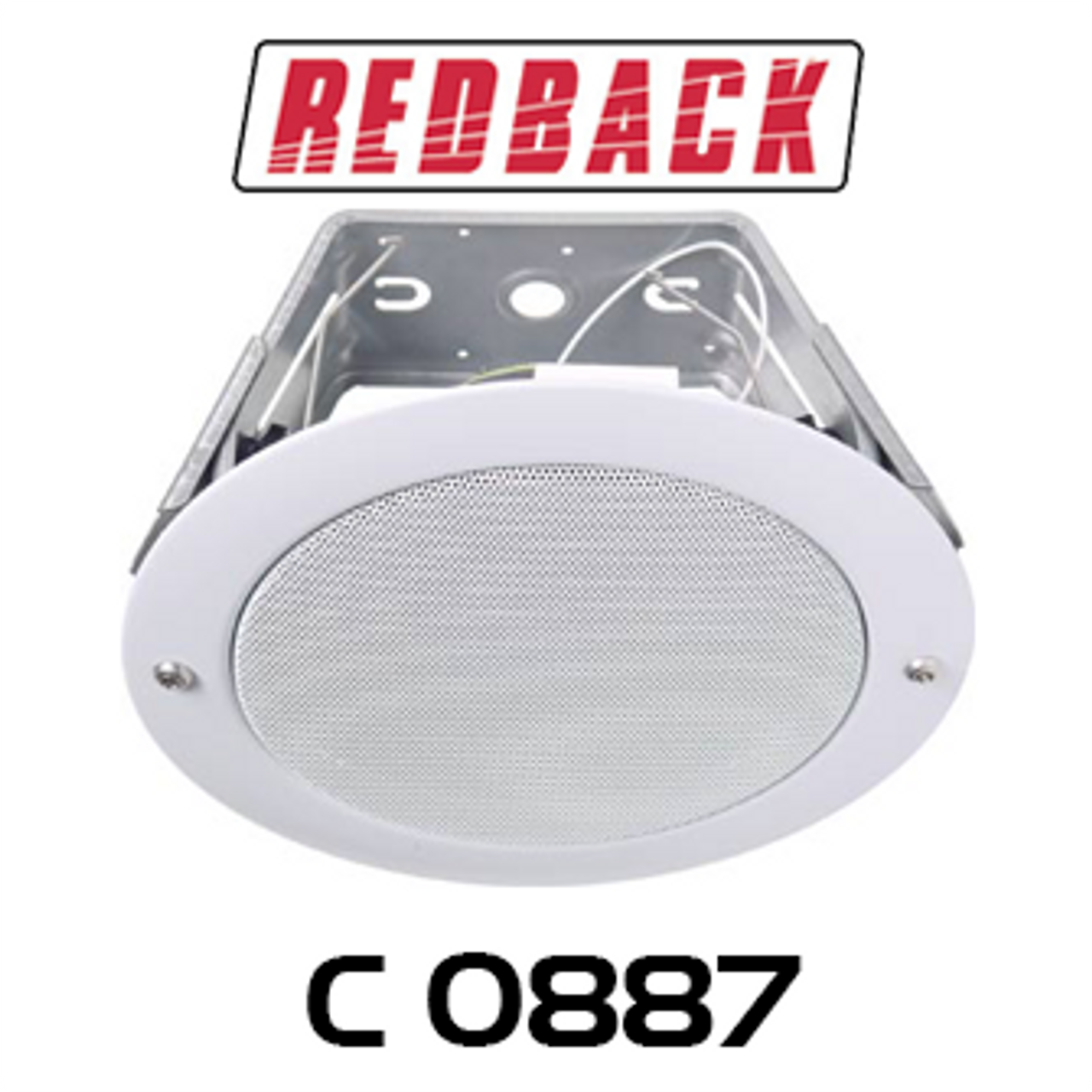 Redback 10W/100V Line Flush Mount Coaxial Speaker - Vandal Resistant