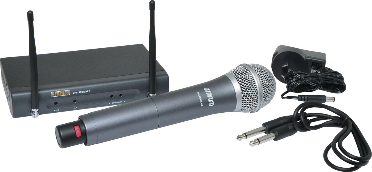 Redback 16 Channel UHF Wireless Microphone System With Handheld Mic (520 - 550MHz)