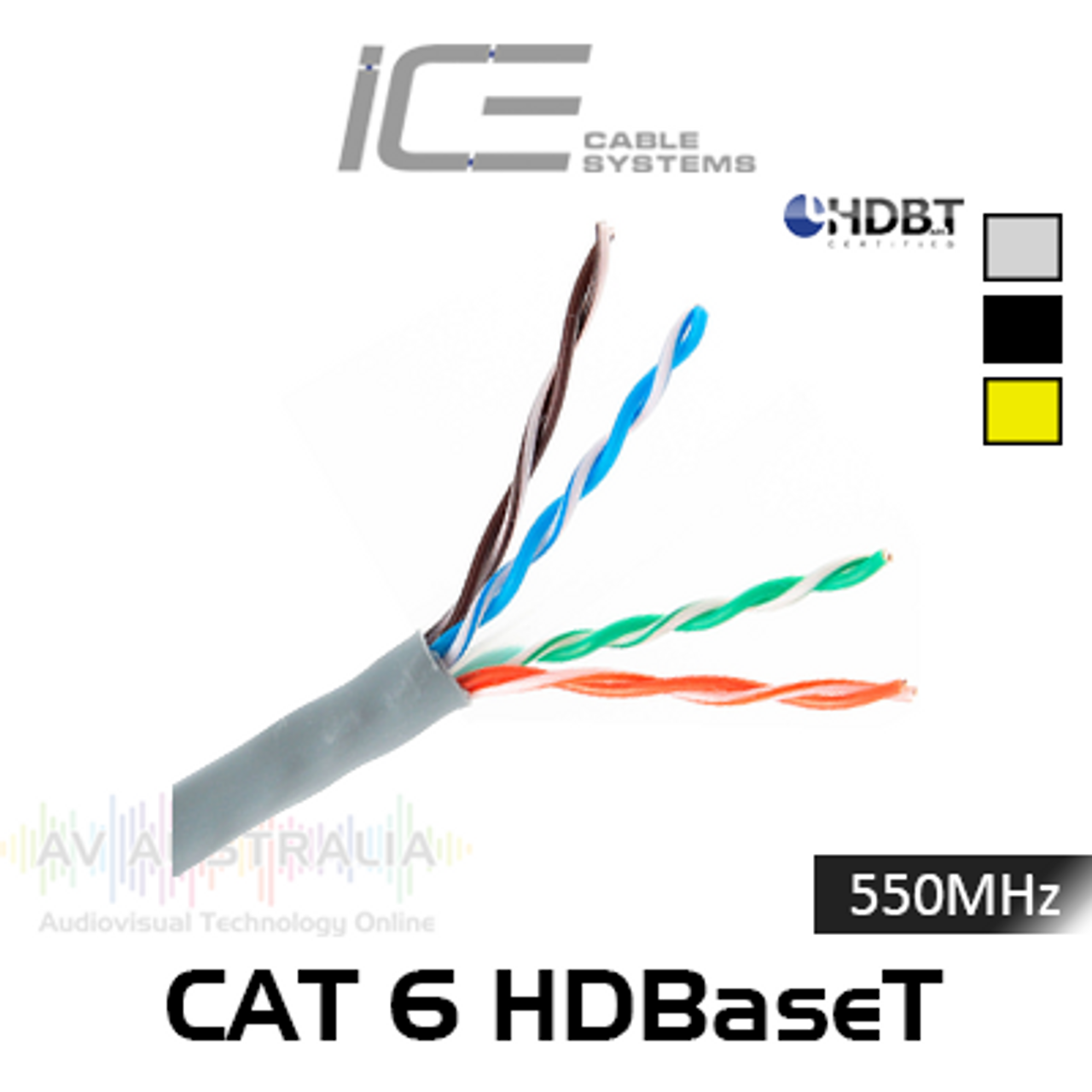 ICE Cat 6 550Mhz HDBaseT Certified 305M Cable Box
