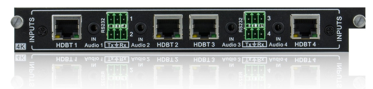 AVGear MC-4I-BT 4 HDBaseT Input Card Supports 4K with Embedded Audio