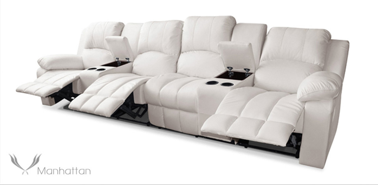 Manhattan Comfort Leather / Suede Finish Cinema Seating