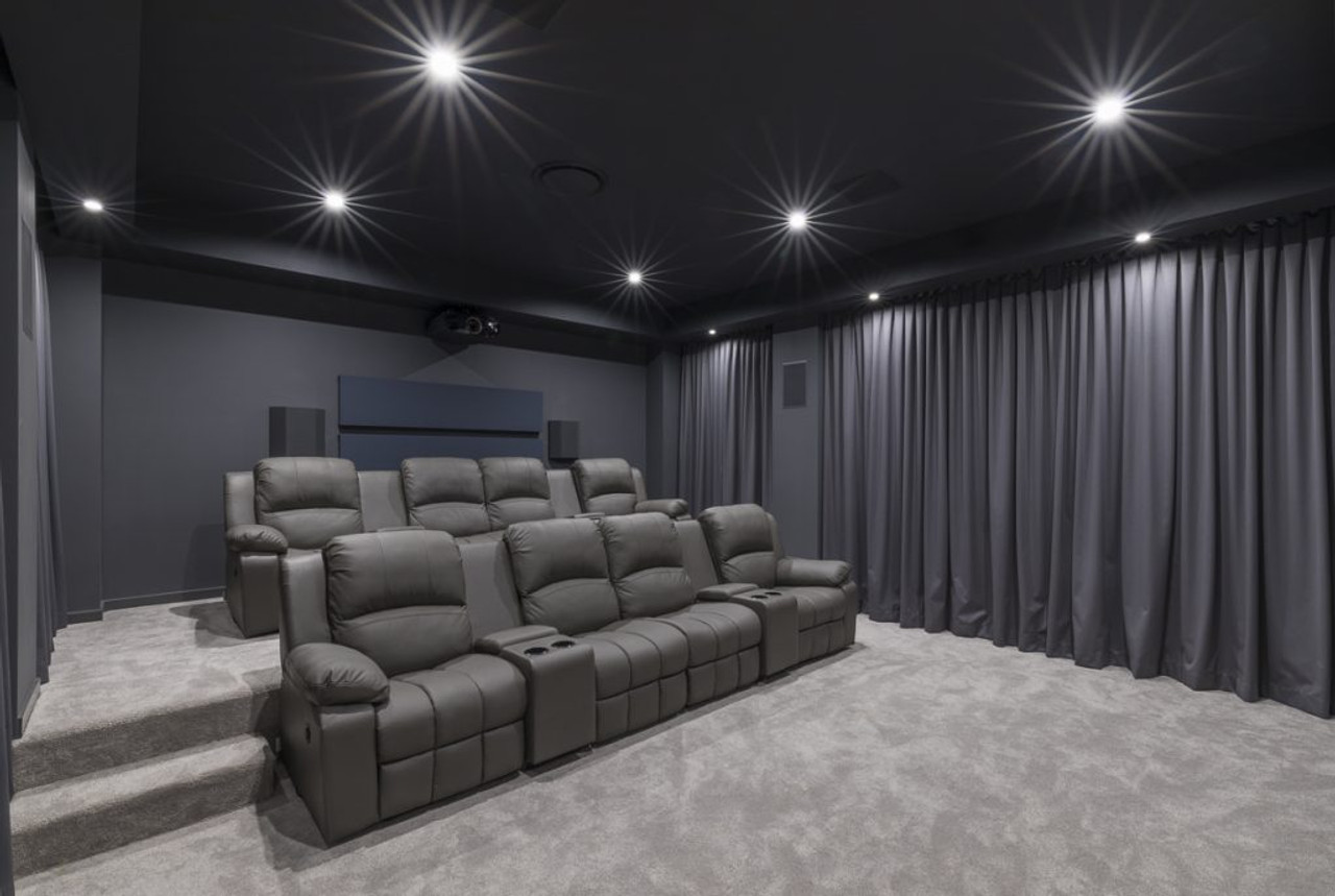 Manhattan Comfort Leather / Suede Finish Cinema Seating