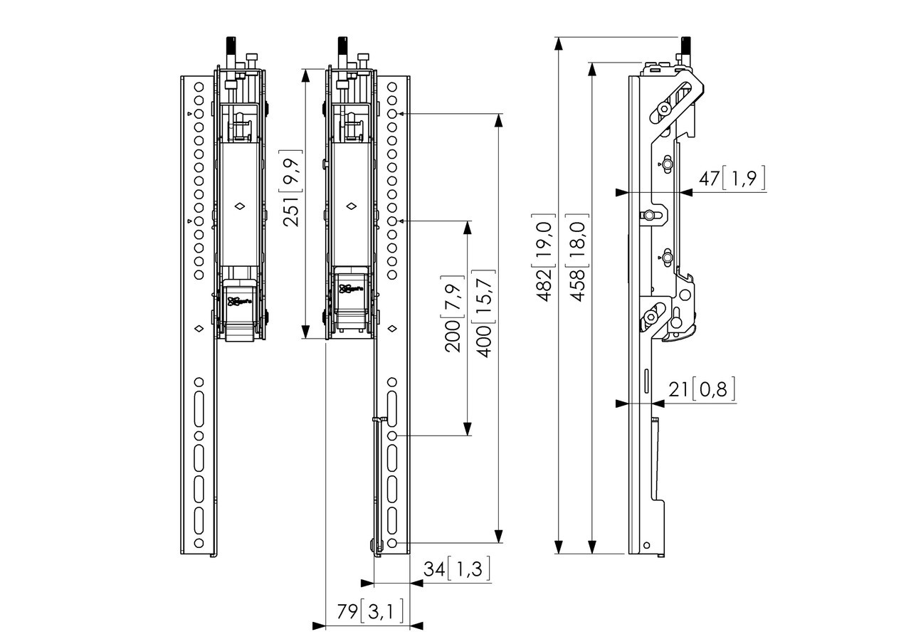 400mm maximum vertical fitment