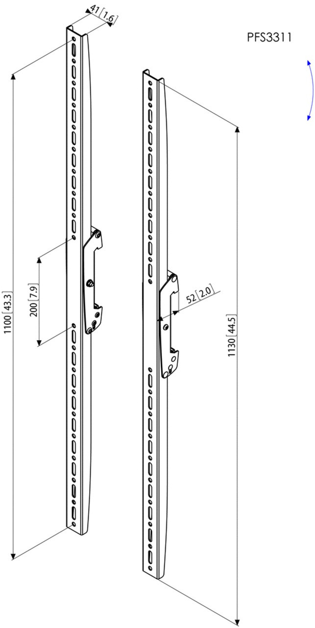 1110mm max. vertical fitment