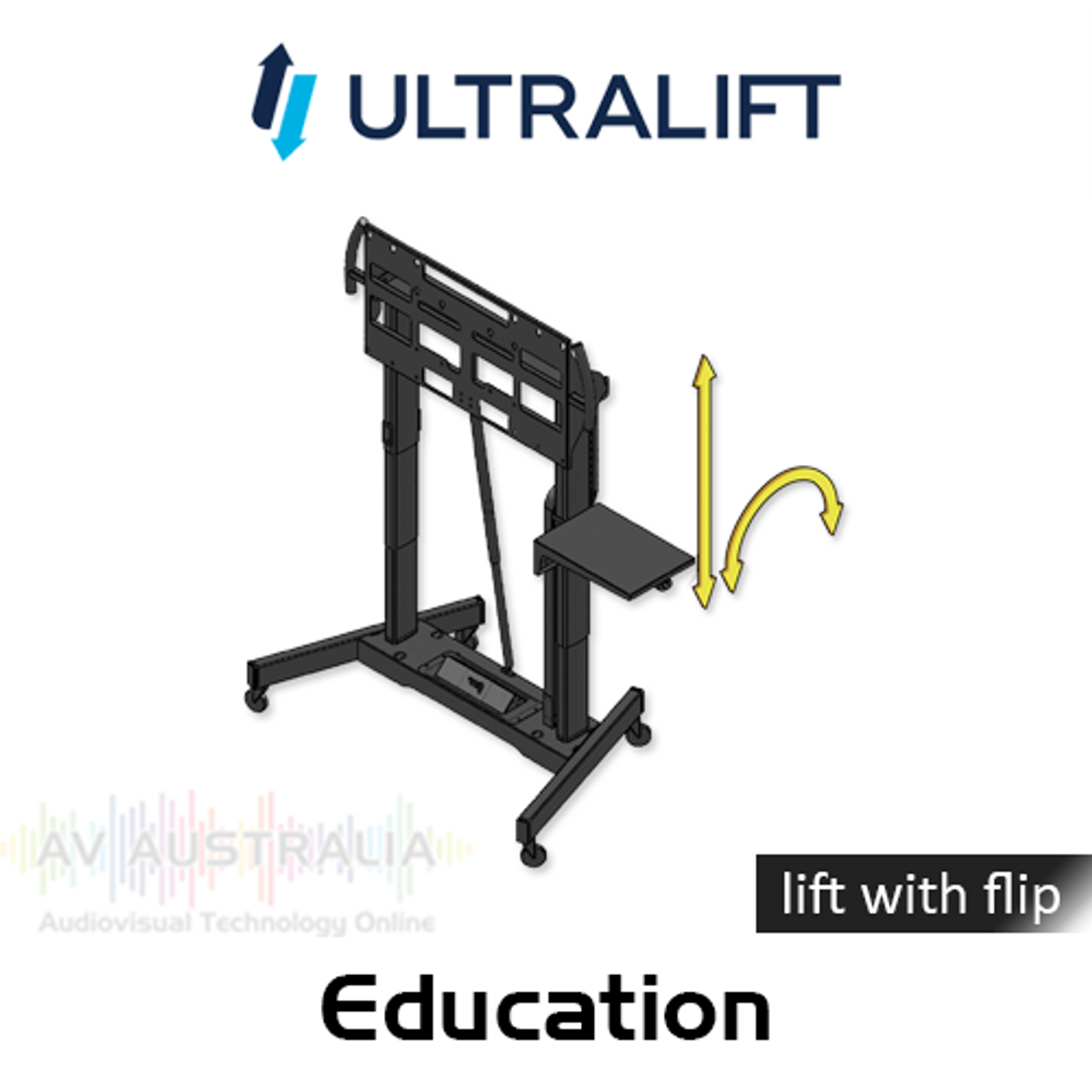 Ultralift Education 60-90 Flat Display Trolley Lift With Flip