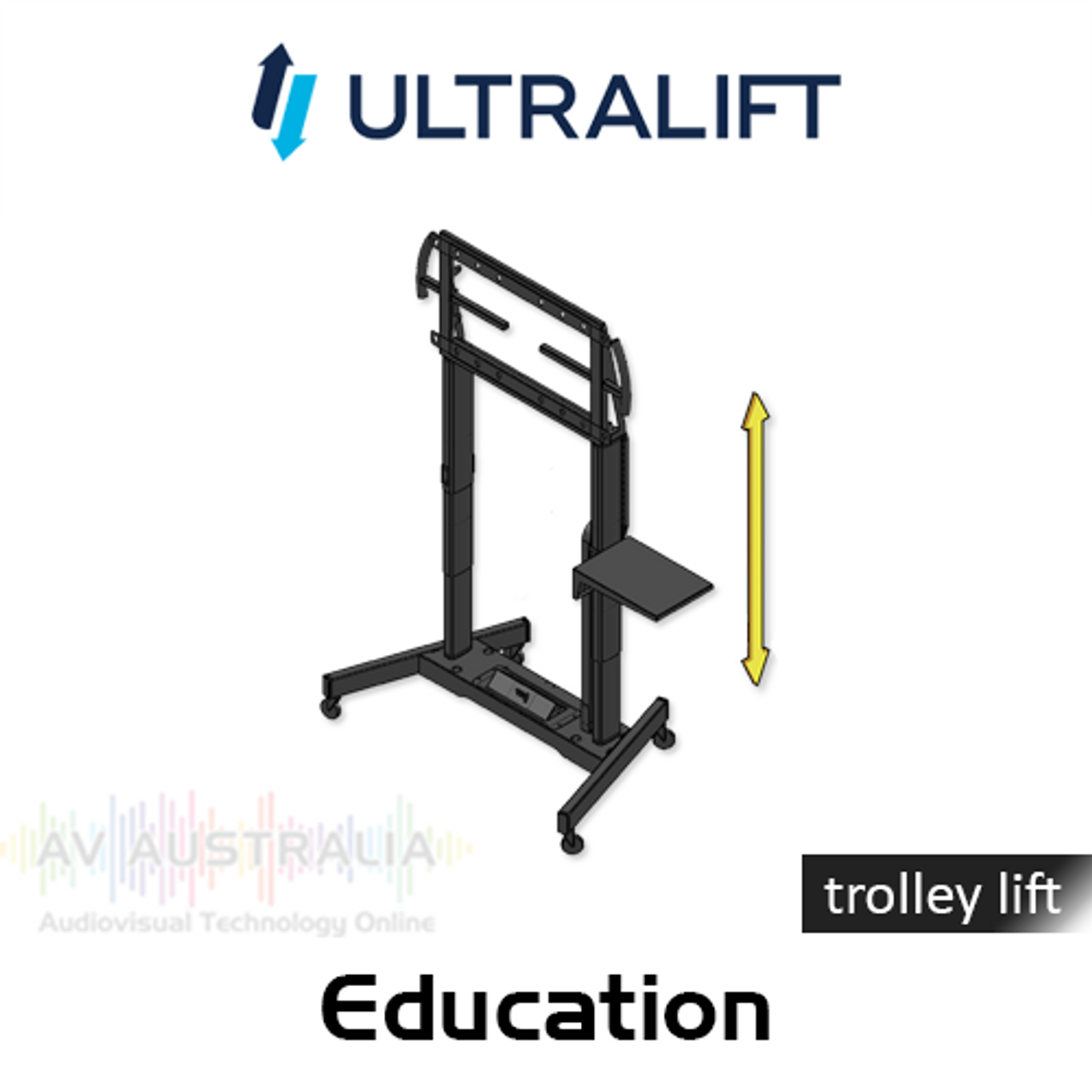 Ultralift Education 60-90" Flat Display Trolley Lift