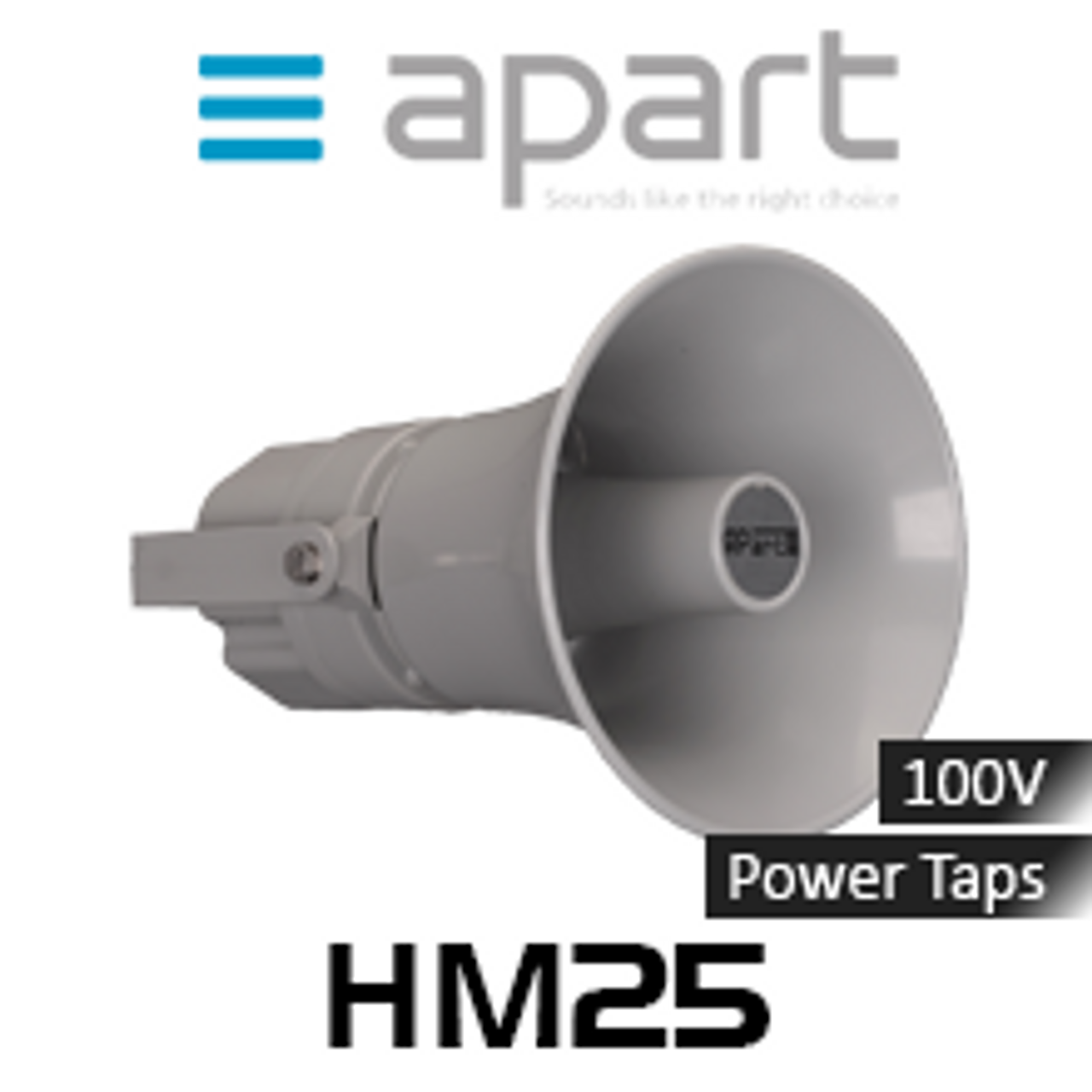 Apart HM25 100V Weatherproof Metal Compression Driver Horn (Each)