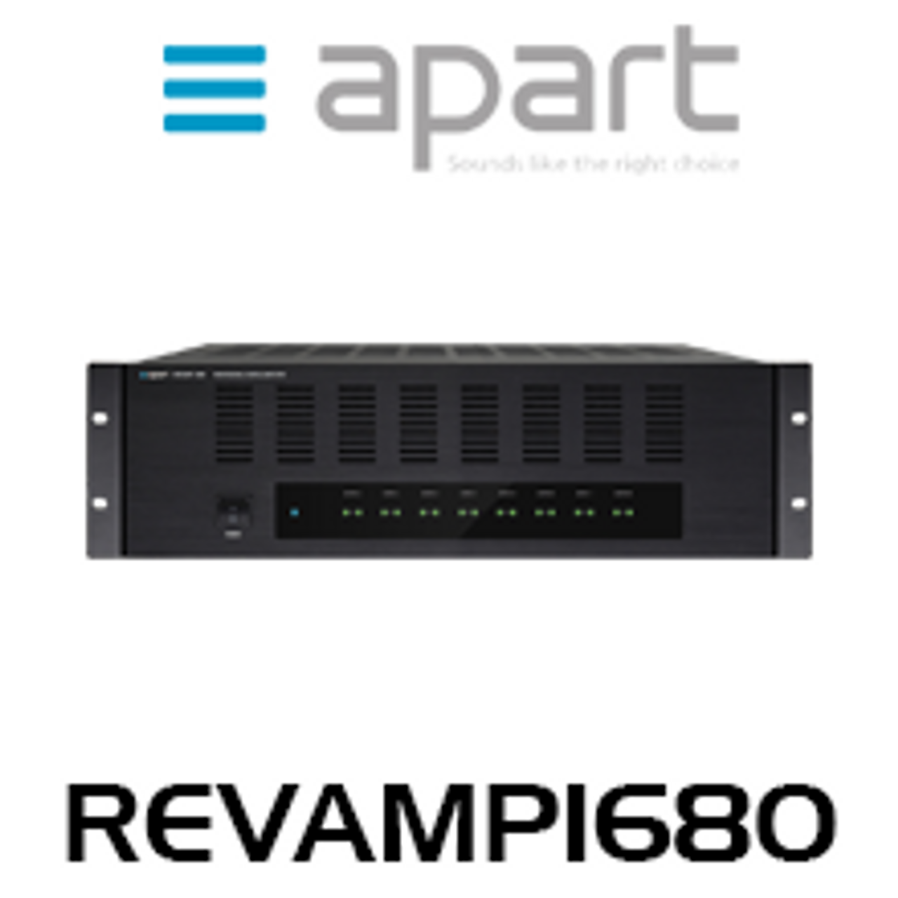 Apart REVAMP1680 16-Channel 80W Bridgeable Digital Power Amplifier