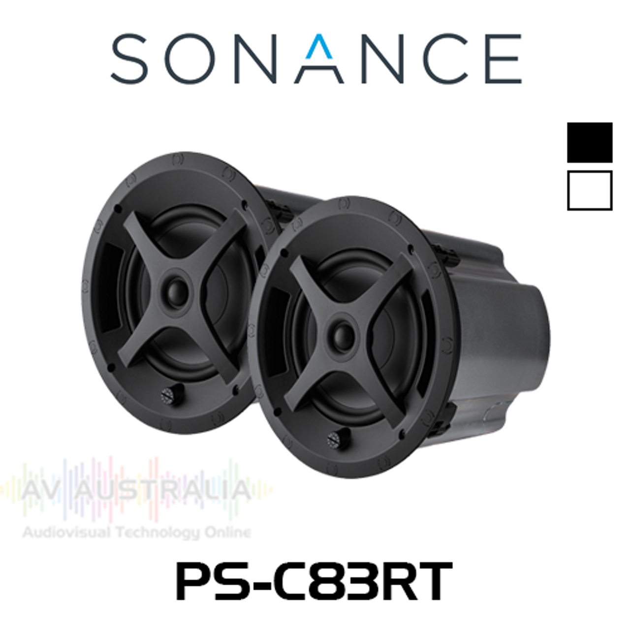 Sonance PS-C83RT 8" 70/100V 8 Ohm In-Ceiling Speaker (Pair)