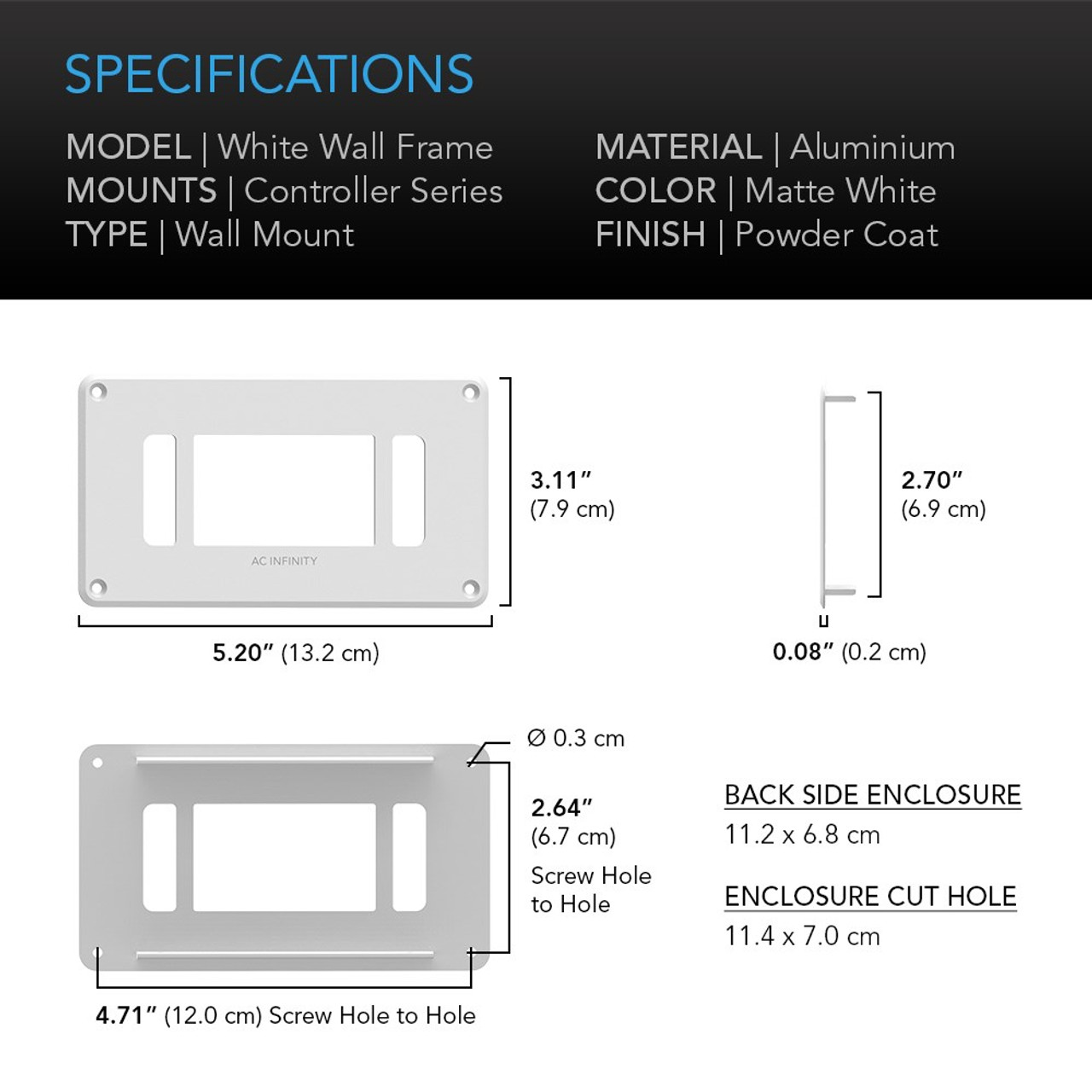 AC Infinity APS2BKit 80mm AV Cabinet Quiet Cooling Blower Kit