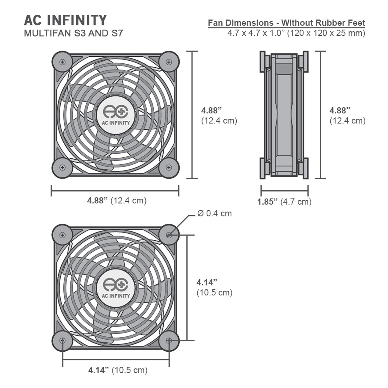 AC Infinity Multifan S7 Dual 120mm Quiet USB Cooling Fan