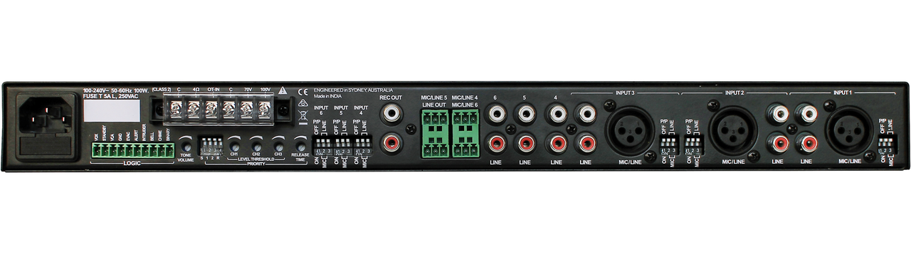Australian Monitor 60/120/250W 1RU Class D Mixer Amplifier