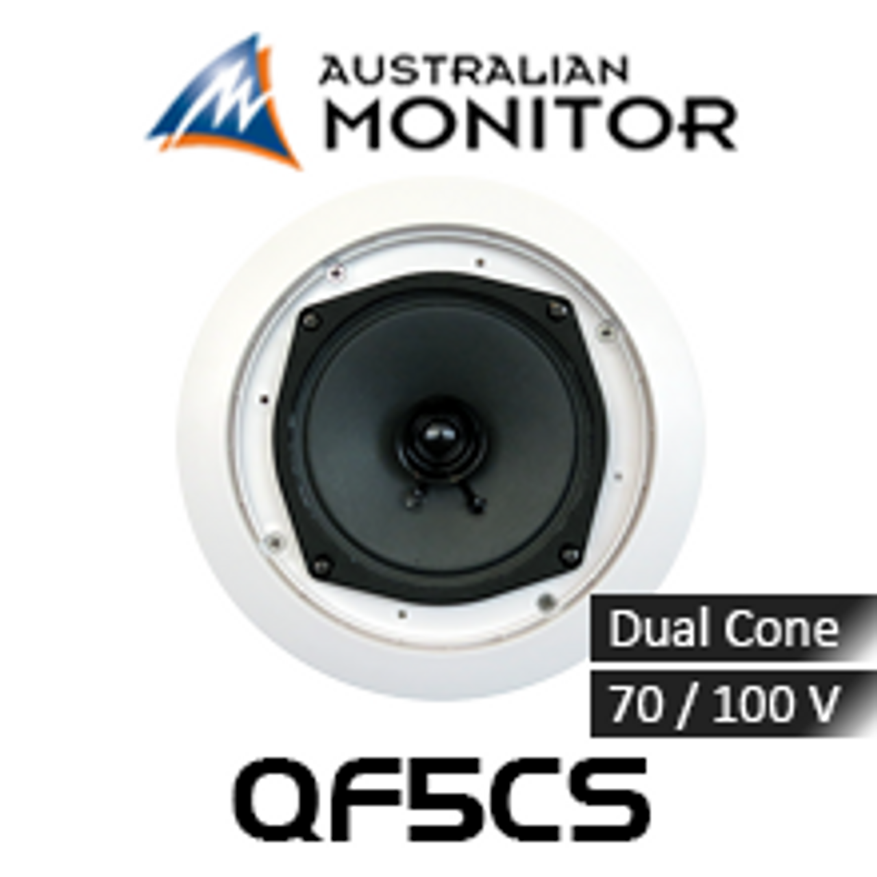 Australian Monitor QF5CS 5" 70/100V QuickFit Dual Cone In-Ceiling Speaker (Each)