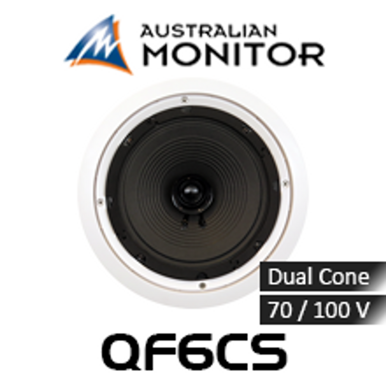 Australian Monitor QF6CS 6" 70/100V QuickFit Dual Cone In-Ceiling Speaker (Each)