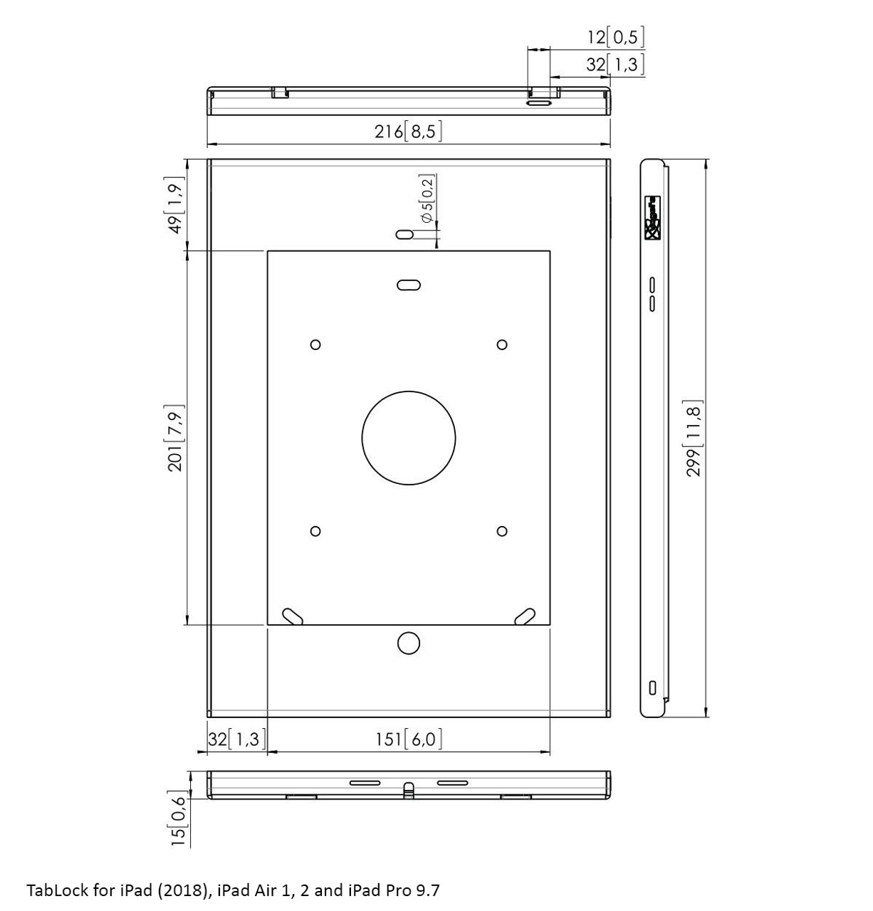 Vogels TabLock 9.7" iPad & iPad Mini Secure Tablet Enclosure