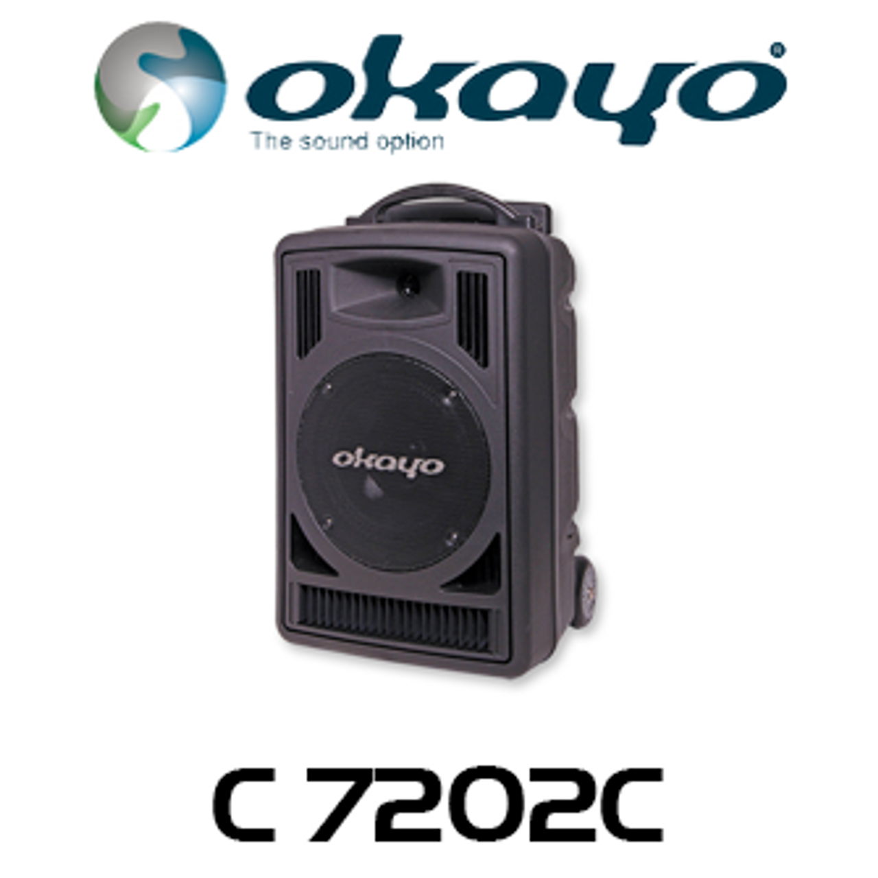 Okayo Compact 120 Watt Portable PA System with 520-544Mhz Dual UHF Receiver