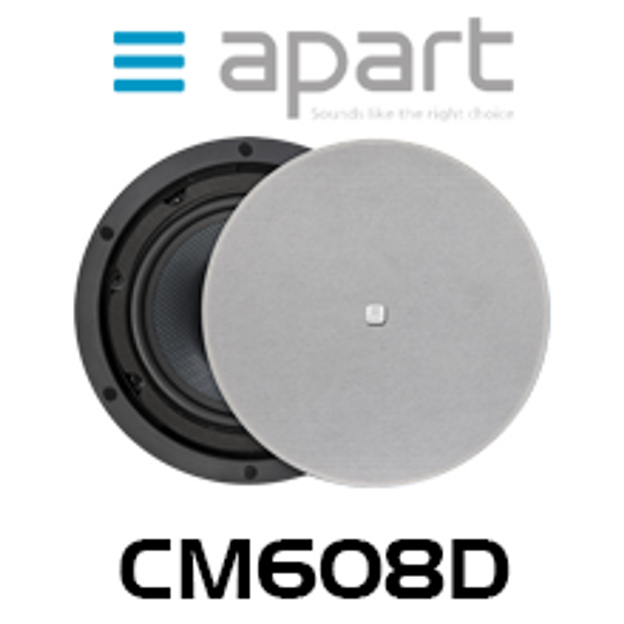 APart CM608D 6.5" Thin Edge In-Ceiling Speakers (Pair)