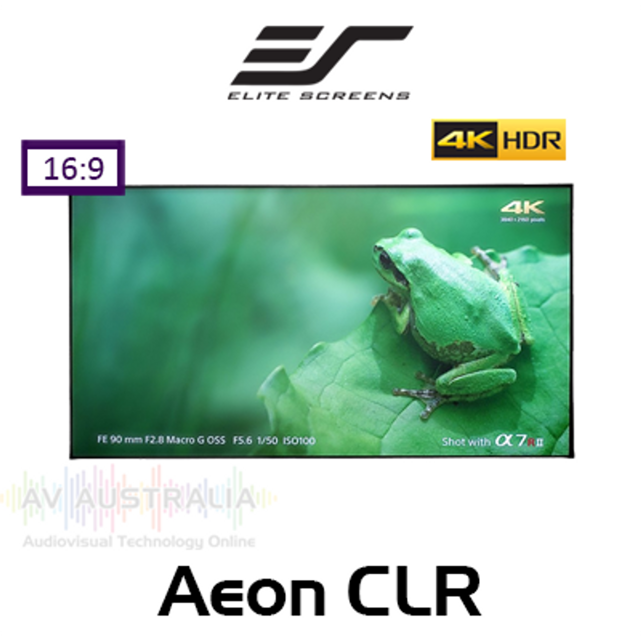 Elite Screens Aeon CLR 4K Edge Free 16:9 Fixed Frame Projection Screen For UST Projectors (100", 120")