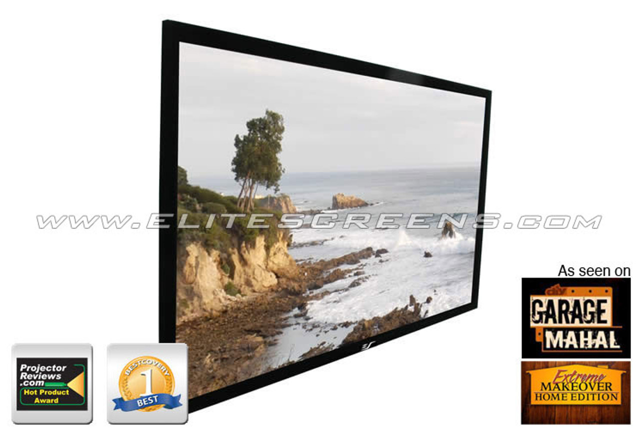 Elite Screens ezFrame CineWhite / CineGrey Fixed Frame Projection Screens (84-135")