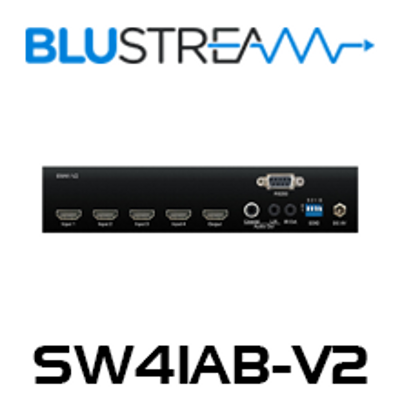 BluStream SW41AB-V2 4-Way 4K HDMI 2.0 Switch With Audio Breakout