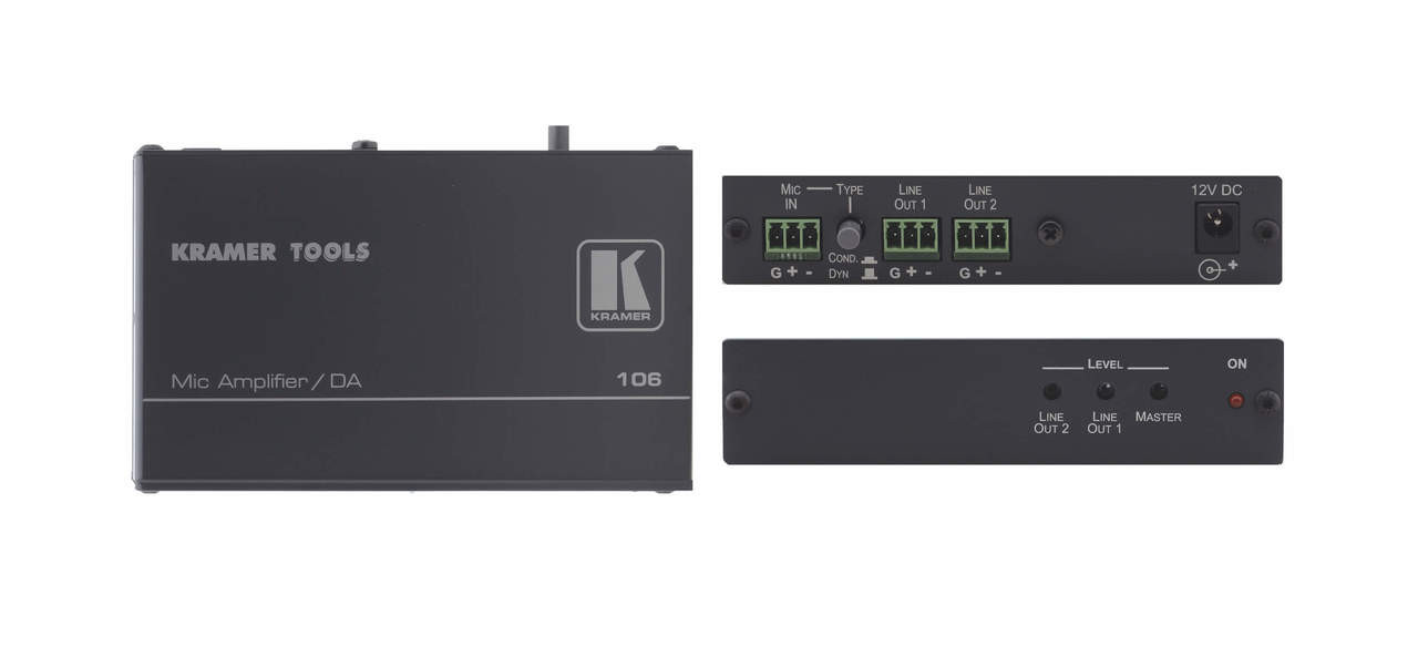 Kramer 106 1:2 Microphone to Line Distribution Amplifier