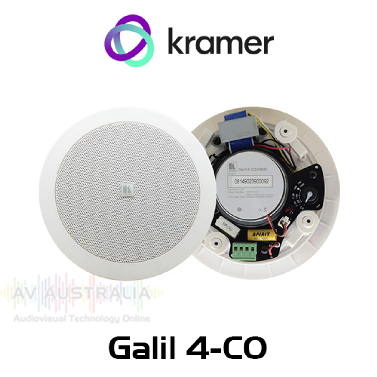 Kramer Galil 4-CO 4" 70/100V Coaxial In-Ceiling Speakers (Pair)