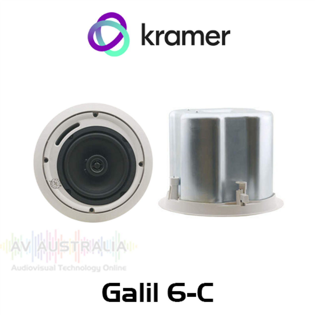 Kramer Galil 6-C 6.5" 70/100V Closed-Back Coaxial In-Ceiling Speakers (Pair)