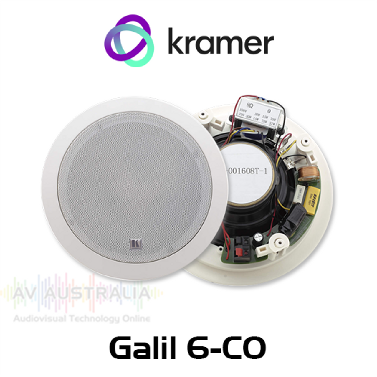 Kramer Galil 6-CO 6.5" 70/100V Coaxial In-Ceiling Speakers (Pair)