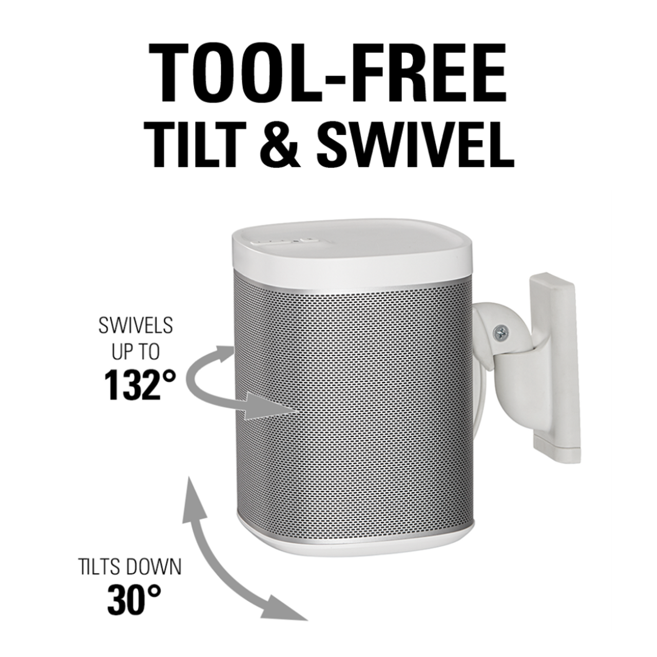 Sanus WSWM2 Swivel & Tilt Wall Mount For Sonos One, Play:1 & Play:3