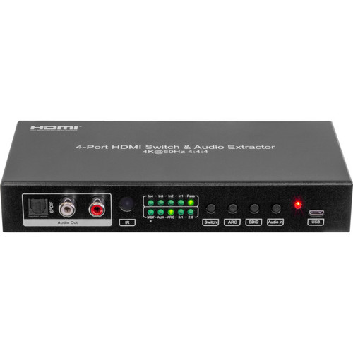 Pro.2 HDMI4S18G 4-Way 4K 18Gbps HDMI 2.0 Switcher & Audio Extractor